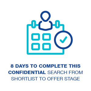 It took 8 days to complete this confidential search from shortlist.