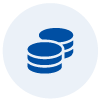 Blue salary money Icon 