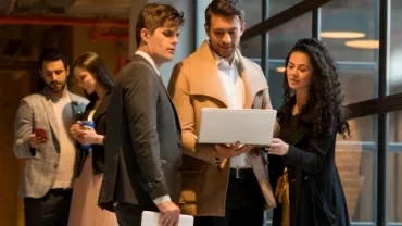 people working at the office