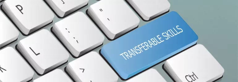 Keyboard with 'Transferable Skills' key highlighted.