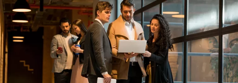 people working at the office